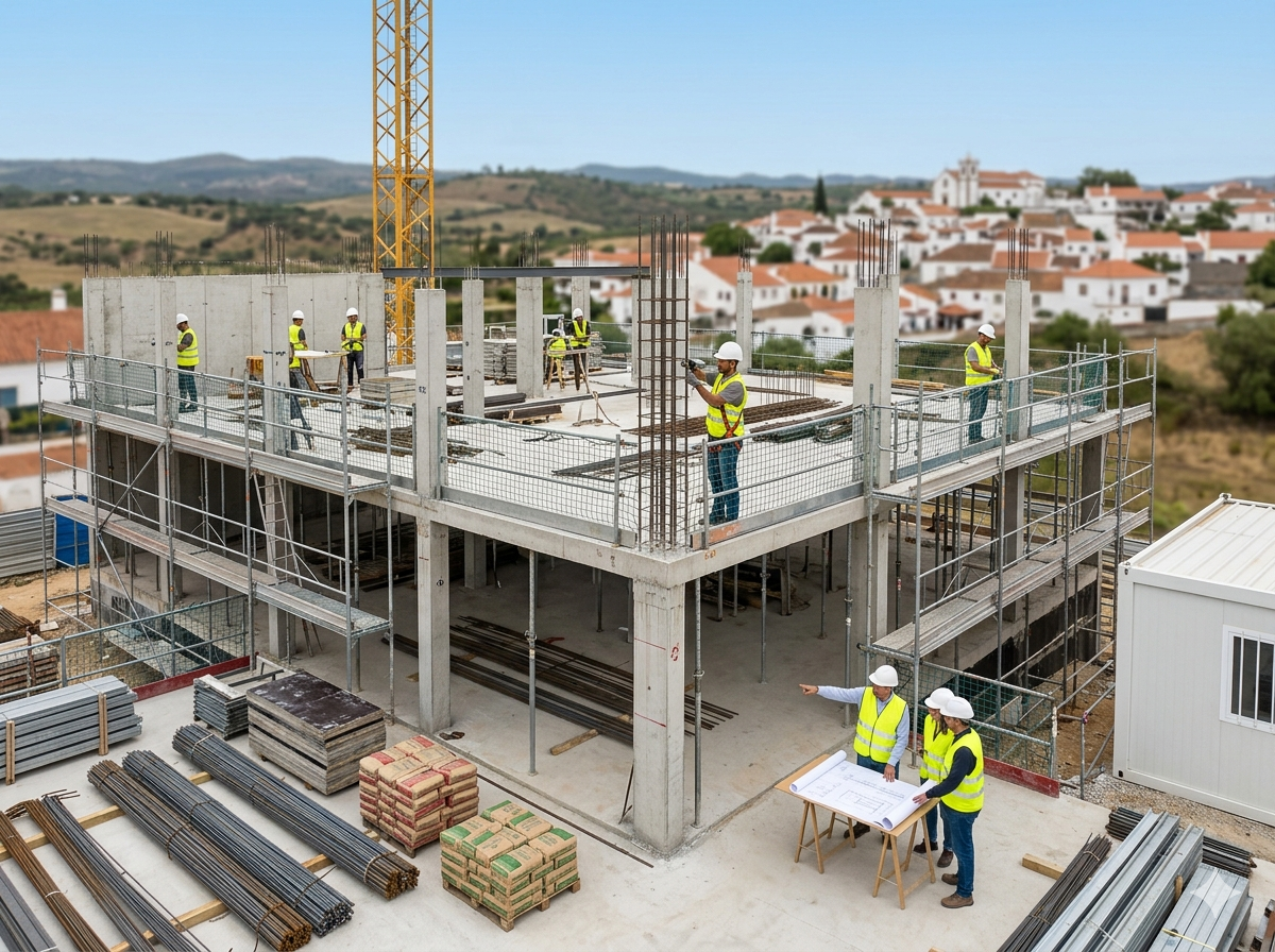 Obra em execução